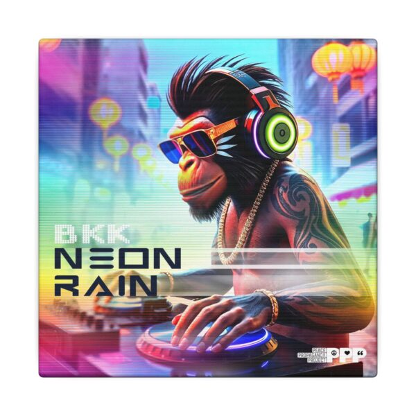 BKK Neon Rain Canvas Print